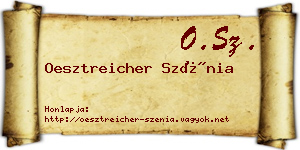 Oesztreicher Szénia névjegykártya